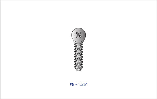 GRADE 2 TITANIUM #8 FLAT HEAD TAPPING SCREW (PACK OF 1)