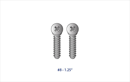 GRADE 2 TITANIUM #8 FLAT HEAD TAPPING SCREW (PACK OF 2)