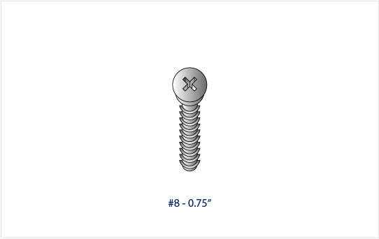 GRADE 2 TITANIUM #8 FLAT HEAD TAPPING SCREW (PACK OF 1)